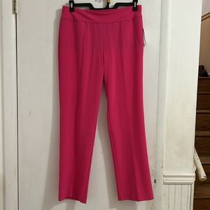 NWT Kim Rodgers Women Tummy Tuck Fit Solutions Pants. Hot Pink career pants.